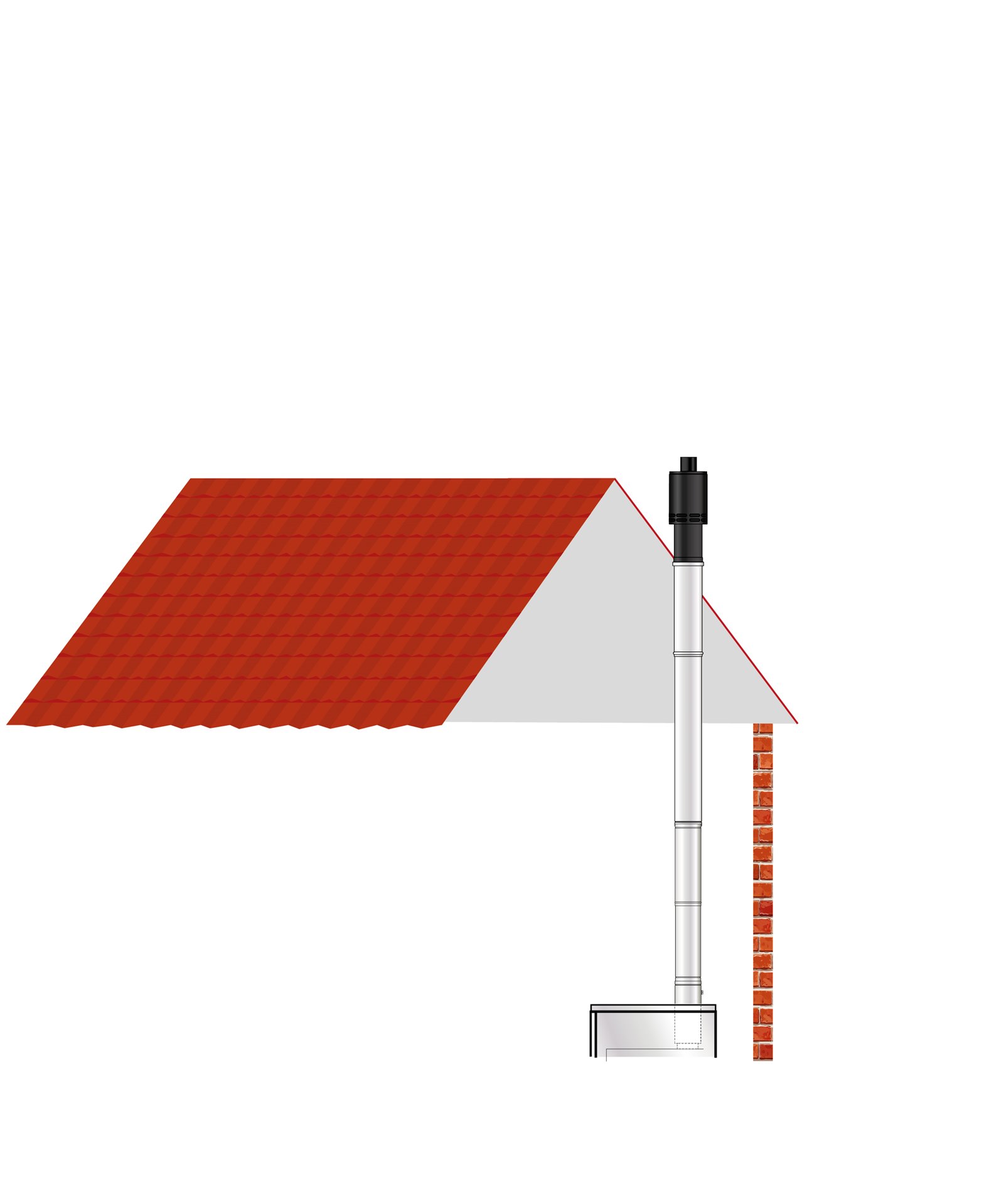 EZ Fit Flue Internal Vertical Balanced Flue (White System)