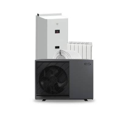 Package 2 Example – Heat pump, Cylinder, Underfloor heating & Aluminium radiator combination